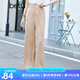 betu百圖女裝高腰闊腿褲寬松休閑褲2201T46 杏色 S