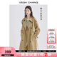 VEGA CHANG風(fēng)衣女中長款2025春秋季新款韓版收腰經(jīng)典時(shí)尚外套ins潮 鷺茶色 M