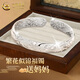 中國(guó)黃金（CHINA GOLD）繁花似錦銀手鐲女足銀開口可調(diào)節(jié)銀鐲七夕情人節(jié)禮物送女朋友老婆 【當(dāng)/次日達(dá)】繁花似錦手鐲41±1g