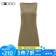 G2000【舒適彈性】G2000女裝SS24商場(chǎng)新款柔軟舒適收腰百搭無(wú)袖連衣裙 針織面料-棕色連衣裙32.5寸 M /36