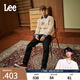 Lee【張凌赫代言】723修身中腰直腳黑色男牛仔長褲潮流LMB1007201 黑色（31褲長） 33