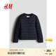 H&M男裝2025年夏季新款圓領(lǐng)修身夾薄棉外套1259624 海軍藍 145cm 145/72 (10-11Y)