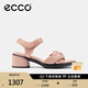 愛(ài)步（ECCO）涼鞋女 一字式扣帶優(yōu)雅媽媽百搭透氣粗跟高跟鞋 雕塑222793 淺棕色22279361103 38