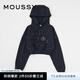 moussy 早春新品迪士尼合作款粉嫩米奇連帽衛(wèi)衣010HSQ90-0260 021淺黑色 均碼