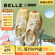 百麗（Belle）跑道歪頭德訓鞋女25秋新商場款網(wǎng)面透氣薄底休閑鞋E3H1DCM5 黃色 37 (235mm)