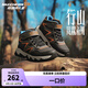 Skechers斯凱奇兒童戶外鞋高幫靴秋冬時尚魔術(shù)貼男大童防滑跑步鞋406391L 炭灰色/橘色/CCOR 34