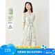 梵希蔓法式萊賽爾茶歇連衣裙女2025年夏季新款高級感碎花氣質(zhì)裙子 M6929 綠花色 M