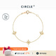 CIRCLE珠寶雪花系列18K黃金鉆石手鏈鑲鉆素金法式浪漫送女友生日禮物 雪花鉆石手鏈