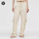 lululemon丨Dance Studio 女士寬松剪裁中腰工裝褲 拒水 LW5GOEA 淺象牙白(LW5HUJA) S