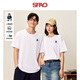 SPAO韓國同款刺繡小熊純棉短袖男女生百搭休閑寬松t恤SPDX25SD01LD 白#SP海軍熊 S