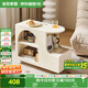 全友家居 簡(jiǎn)約奶油風(fēng)家具邊幾茶桌客廳移動(dòng)收納儲(chǔ)物柜子臥室床頭柜