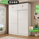 GANO【包安裝】衣柜推拉門實(shí)木生態(tài)板簡約臥室衣櫥家用儲(chǔ)物柜子大衣柜 [兩門]120cm主柜+頂柜