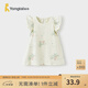 童泰（TONGTAI）女寶寶連衣裙夏季薄款純棉兒童套頭睡衣女童可愛(ài)家居服睡裙 米色 90