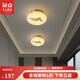 冠點(diǎn)（GUANDIAN） 全銅玉石新中式吸頂燈走廊過(guò)道燈禪意中國(guó)風(fēng)陽(yáng)臺(tái)玄關(guān)輕奢門(mén)廳燈具 祥云款