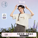 紫涵（ZIHAN）紫涵刺繡立體玩偶T恤女夏季新款甜美學(xué)院風(fēng)寬松落肩袖上衣 白色 M