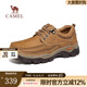 駱駝（CAMEL）新款柔軟磨砂牛皮寬楦止滑大頭經(jīng)典休閑鞋男士 G13A307163   駝色 41
