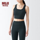 無(wú)印良品（MUJI） Walker 女式 易干 背心式文胸 內(nèi)衣 BIH03A3S 黑色 M /B70