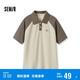 森馬（Semir）[涼感T]POLO衫女撞色插肩袖美式復(fù)古夏季衣服潮109324115007