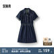 森馬（Semir）森柔牛仔|商場(chǎng)同款牛仔連衣裙女工裝風(fēng)2025新款夏季收腰短裙 牛仔深藍(lán)88301 L