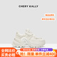 CHERY KALLY【幽光霜雪】氣質(zhì)休閑老爹鞋女士2025春夏新款真皮時(shí)尚厚底小白鞋 白色 37