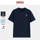 SPAO韓國同款小熊休閑短袖t恤男夏季2025年新款簡約短袖SPDX25SD22LD 藏青#SP海軍熊-貼布繡 L