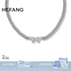 HEFANG何方珠寶枯葉蝶短項(xiàng)鏈鎖骨鏈女士輕奢高級(jí)感生日禮物送女友老婆 銀色