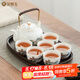 金鑲玉整套功夫茶具 家用羊脂玉瓷提梁壺喝茶送禮盒高檔 山水清音