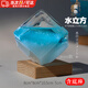 卜鄰天氣預(yù)報(bào)瓶氣象風(fēng)暴瓶水立方治愈桌面擺件男女生日禮物高級(jí)感小眾 藍(lán)色水立方【送底座】