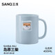 三淺（SANQ）可愛水柴犬馬克杯陶瓷杯送女友男馬克杯情侶對杯有手柄禮物 憨太郎 湖水藍(lán) [ 400ML ]