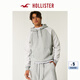 HOLLISTER25春經(jīng)典LOGO情侶抓絨連帽衛(wèi)衣男裝女裝KI322-5006 灰色 S 175/92A)