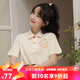 迪士尼（Disney）12-15歲女孩衣服女大童短袖T恤高初中學(xué)生夏裝少女POLO衫半袖上衣 P9杏色-嘟嘟熊 165 S建議70-85斤)