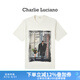 Charlie Luciano殺手里昂插畫(huà)T恤2025春夏情侶男女同款07331設(shè)計(jì)感小眾cl短袖潮 白色 L