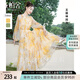 絲柏舍【明星同款】法式碎花連衣裙2025春夏新款女裝度假風(fēng)收腰長(zhǎng)裙