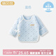 俏貝熊 新生兒衣服初生寶寶半背衣純棉加厚夾棉秋冬季和尚服嬰兒上衣 保暖半背衣（藍色） 59cm
