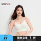 三福女夏季輕薄字母背心 休閑運動風帶杯聚攏吊帶上衣女497470 白色 M