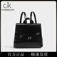 CHUONGKAIYE小&CK甜美少女蝴蝶結雙肩包質(zhì)感學(xué)生上課書(shū)包百搭通勤背包 黑色 贈送禮品袋