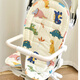 通用嬰兒車(chē)坐墊雙面可用純棉墊子推車(chē)棉墊可機洗寶寶遛娃神器靠墊 彩色恐龍（純棉）可機洗67x35cm （通用推車(chē)遛娃車(chē)餐椅）