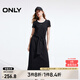ONLY2025春季新款潮流撞色拼接U領(lǐng)假兩件長(zhǎng)裙連衣裙女|125161002 H1Z 黑色 M (165) 84A