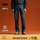 森馬森柔牛仔|牛仔褲男加絨保暖長褲冬季寬松直筒褲109724124105