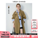 VEGA CHANG中長款風衣女2025新款秋季高支精紡棉立體松弛感外套 卡其色 S