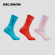 薩洛蒙（Salomon）男女款 戶(hù)外運動(dòng)休閑舒適透氣長(cháng)筒襪子 EVERYDAY CREW 3-PACK 童話(huà)色彩 C27262 S