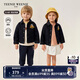 Teenie Weenie Kids【固色】小熊童裝25年秋季男女寶寶翻領軟牛仔外套 牛仔色 120cm