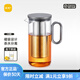 尚明耐熱玻璃茶壺茶水分離不銹鋼過濾泡茶壺大容量泡茶器功夫茶具套裝 槍黑色 900ml
