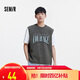 森馬（Semir）背心男做舊廢土風(fēng)寬肩無袖上衣2025夏季坎肩潮流印花109325102103
