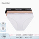 Calvin Klein內(nèi)衣【七夕禮物】女士三條ck本命年棉質(zhì)比基尼三角內(nèi)褲女QP2349O FIY-太空黑/杏仁色/月光白 3條 M 尺碼偏大，建議拍小一碼