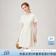 范思藍(lán)恩氣質(zhì)通勤短袖收腰連衣裙女短裙2024夏新款法式溫柔18007 米色 S
