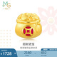 周生生七夕禮物黃金轉運珠Charme文化祝福錢袋足金珠子不含繩91504C