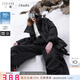 IBUDU2024冬季新款立領(lǐng)鵝絨服機能風(fēng)設計感羽絨服外套潮酷女 經(jīng)典黑 155/80A/S