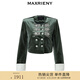 MAXRIENY【商場(chǎng)同款】中式復(fù)古宮廷風(fēng)短外套秋季新款絲絨外衣女 沼澤綠 S 01