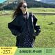 西遇J美式機(jī)能風(fēng)復(fù)古重工外套秋款女裝2024年新款高級(jí)感夾克皮衣 黑色長(zhǎng)款（SS140818） S